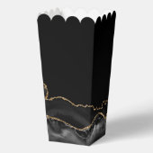 Zwarte Gouden Bar Mitzvah-feestpopcorn op maat Bedankdoosjes (Achterkant)