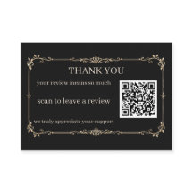 Zwarte Gouden Bedankt Review QR voor Kleine Bedrij