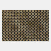 Zwarte gouden betonkunstwerken deco inpakpapier vel (Voorkant 3)