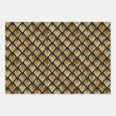 Zwarte gouden betonkunstwerken deco inpakpapier vel (Voorkant)