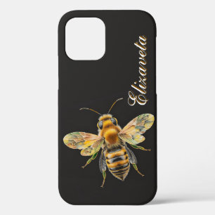 Zwarte Gouden Bijen Zomer Naam Case-Mate iPhone Case