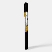 zwarte gouden bloem Case-Mate iPhone case (Achterkant / Links)