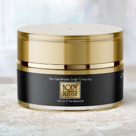 Zwarte & Gouden Body Butter Pot Label
