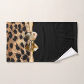Zwarte & Gouden Boog Luipaard Print Bad Handdoek (Handdoek)