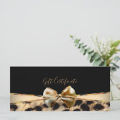 Zwarte Gouden Boogluipaard Jachtluipaard Cadeaubon (Staand voorkant)