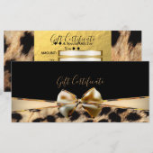 Zwarte Gouden Boogluipaard Jachtluipaard Cadeaubon (Voorkant / Achterkant)