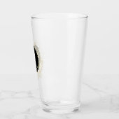 Zwarte Gouden Bruidsjonker Pintglas Cadeau Glas (Links)