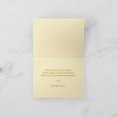 Zwarte gouden bruiloft bedankkaart (Binnen)