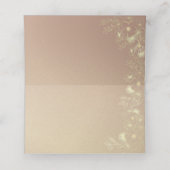 Zwarte gouden bruiloft plaatskaartje (Binnenkant ongevouwen)