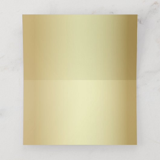 Zwarte gouden bruiloft plaatskaartje (Binnenkant ongevouwen)