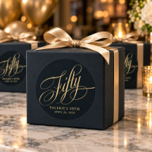 Zwarte Gouden Calligrafie Script 50ste Verjaardag