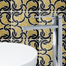 Zwarte Gouden Chic Keltische Knoop Naadloos Patroo