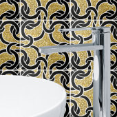 Zwarte Gouden Chic Keltische Knoop Naadloos Patroo Tegeltje