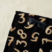 Zwarte Gouden Cijfers Luxe Patroon Chic Accountant Strandlaken (In situ)
