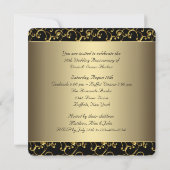 Zwarte Gouden Draai 50-jarig Huwelijksjubileum Fee Kaart (Achterkant)