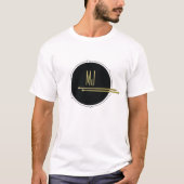 Zwarte Gouden Drummer Monogram T-shirt (Voorkant)