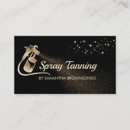 Zwarte Gouden Elegante Calligrafie Tane Spray Visitekaartje