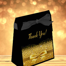 Zwarte gouden elegante Dank je wel Bedankdoosjes