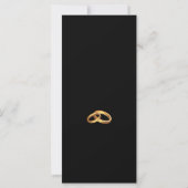 Zwarte Gouden Elegante Huwelijksprogramma (Achterkant)