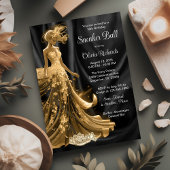 Zwarte Gouden Elegante Sneaker Bal  Kaart