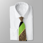 Zwarte, gouden en Limoen diagonaal strepe luipspui Stropdas (Gebonden)