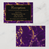 Zwarte, gouden en Paarse marmer - Ontvangst Informatiekaartje (Voorkant / Achterkant)