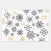 Zwarte, gouden en witte spelden, strips en neusvlo inpakpapier vel (Voorkant 3)