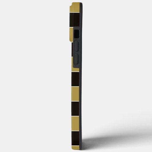 Zwarte, gouden en witte strepen Case-Mate iPhone case (Achterkant / Links)