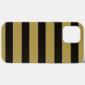 Zwarte, gouden en witte strepen Case-Mate iPhone case (Achterkant (horizontaal))