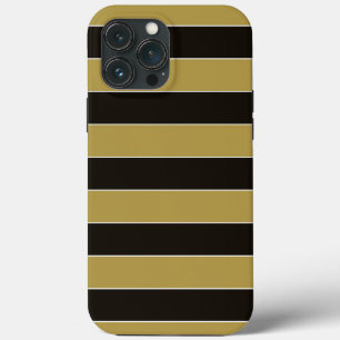 Zwarte, gouden en witte strepen Case-Mate iPhone case