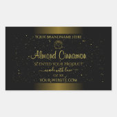 Zwarte gouden etiketten Glitter Sprinkles Floral (Voorkant)