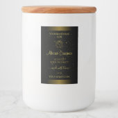 Zwarte gouden etiketten Glitter Sprinkles Floral (Voorkant)