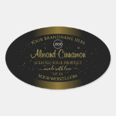 Zwarte gouden etiketten Glitter Sprinkles Logo (Voorkant)