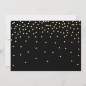 Zwarte & Gouden Feest Uitnodigingen voor de Eiffel (Achterkant)