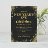 Zwarte gouden feestdag in het nieuwjaar kaart (Staand voorkant)