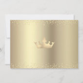 Zwarte Gouden Foto Quinceañera Glitter Tiara Meisj Kaart (Achterkant)