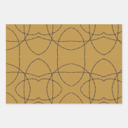 Zwarte Gouden Gestileerde Luxe Inpakpapier Vel (Voorkant 2)