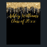 Zwarte Gouden Glitter Afstudeerfeest Nieuw Afgestu Poster<br><div class="desc">Persoonlijke Zwarte en Gouden Poster,  op maat gemaakte klas van 2025 afstudeerfeest,  welkom felicitaties bord haar feest,  persoonlijke uni master decoratie 2026,  afgestudeerd middelbare school universiteit,  kleuterschool doctoraat verpleegkunde rechten mba,  master graad bachelor phd medisch,  verpleegkundige arts md np viering,  modern selfie station voor dochter,  felicitaties nieuw meisjesachtig afstudeerbord</div>