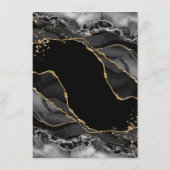 Zwarte Gouden Glitter Agate Steen Bruiloft Bijlage (Achterkant)