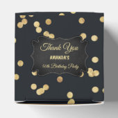 Zwarte Gouden Glitter Feest Favoriet Doos Bedankdoosjes (Bovenkant)