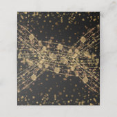 Zwarte Gouden Glitter Slaglintjes Bokeh  Plaatskaartje (Buitenkant ongevouwen)