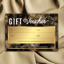 Zwarte Gouden Glitter Waterverf Spa Cadeau Certifi