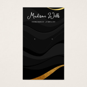 Zwarte gouden golven die beeldschermhouder verdien visitekaartje
