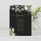 Zwarte Gouden Groene zitplaats Plan Tafel Nummer Kaart (Staand voorkant)