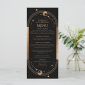Zwarte Gouden Hemel 30e Verjaardagsfeest Menu (Staand voorkant)