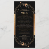 Zwarte Gouden Hemel 30e Verjaardagsfeest Menu (Voorkant)