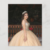Zwarte Gouden Hemel Quinceañera (Achterkant)