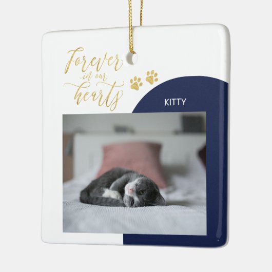 Zwarte & Gouden Herinnering aan Huisdier Voor Alti Keramisch Ornament (Links)