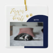 Zwarte & Gouden Herinnering aan Huisdier Voor Alti Keramisch Ornament (Voorkant)