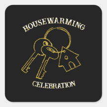 Zwarte Gouden Huis Verwarmingssticker Bewerkbaar